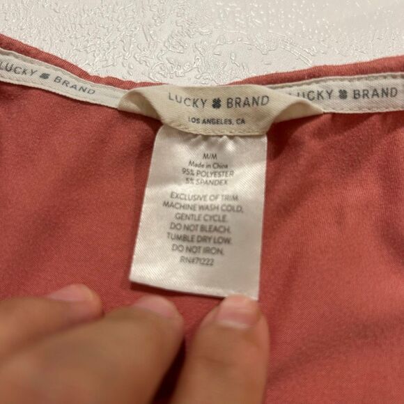 Lucky Brand Women’s Medium Coral Racerback Tank Top - Picture 3 of 6